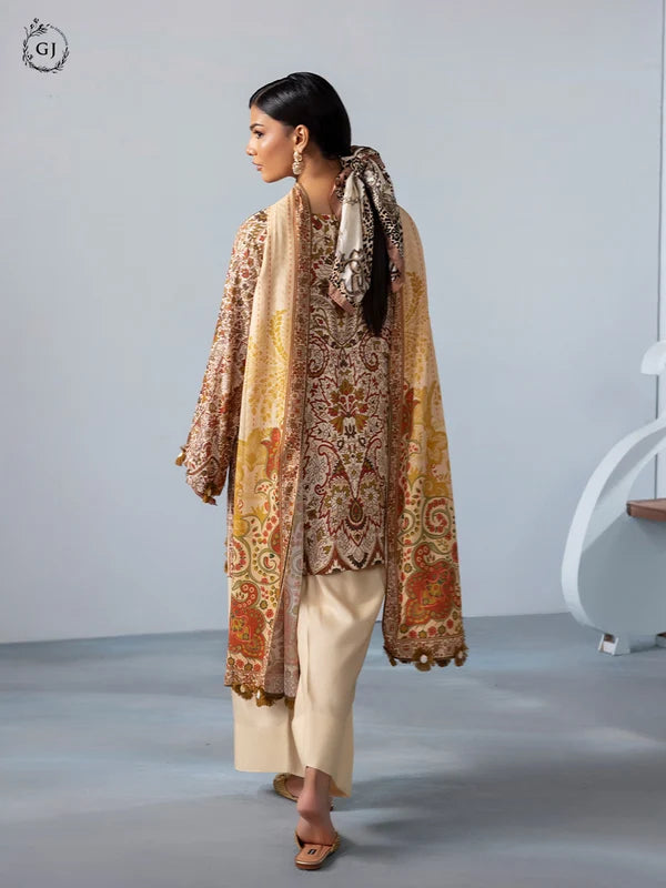 FREYA 3-Piece Unstitched Digital Printed Linen Suit | Fall-Winter Collection