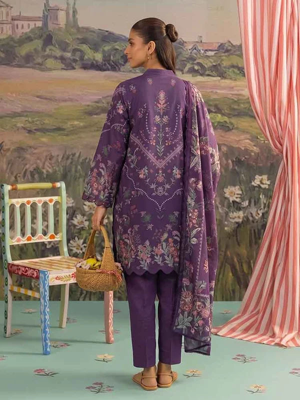 COZY BLOOMS 3-Piece Digital Printed Slub Khaddar Suit