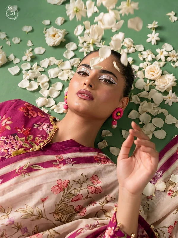 TASSELS Digital Printed Slub Khaddar 3-Piece Unstitched Suit