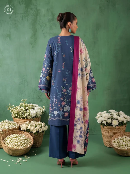 TASSELS Digital Printed Slub Khaddar 3-Piece Unstitched Suit