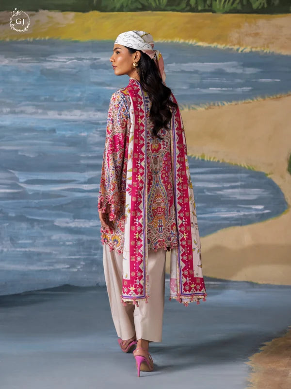 FREYA 3-Piece Unstitched Digital Printed Linen Suit | Fall-Winter Collection