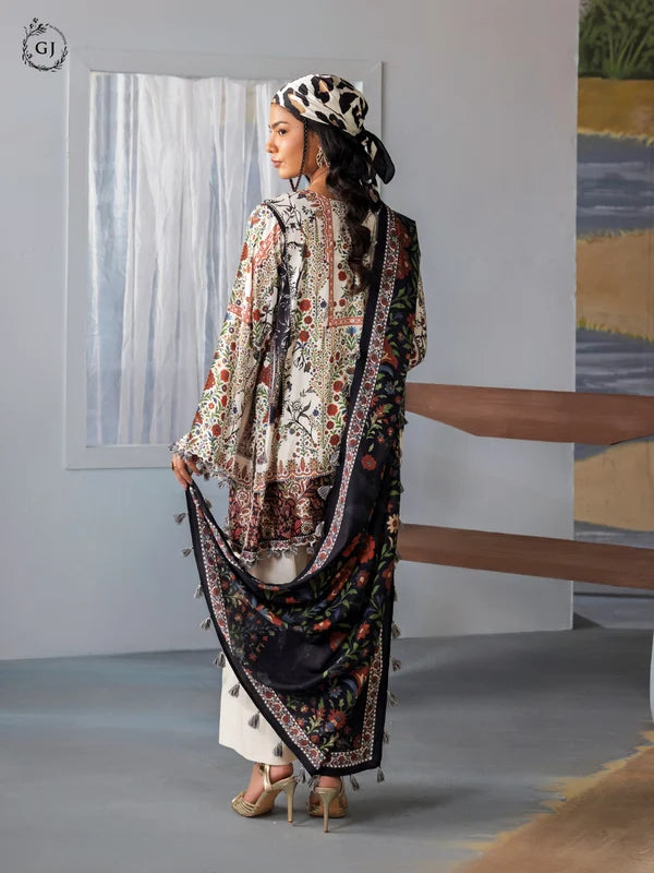 FREYA 3-Piece Unstitched Digital Printed Linen Suit | Fall-Winter Collection