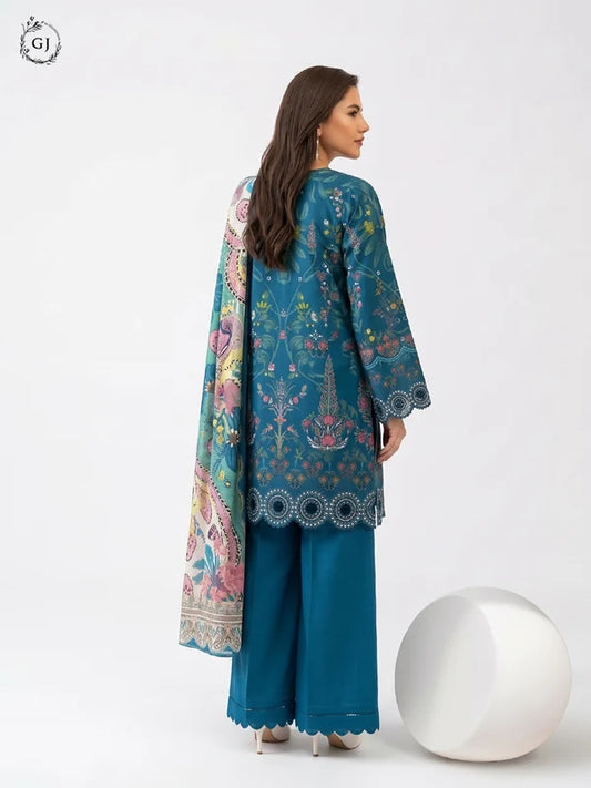 GULL RUSH Digital Printed Khaddar 3-Piece Unstitched Suit