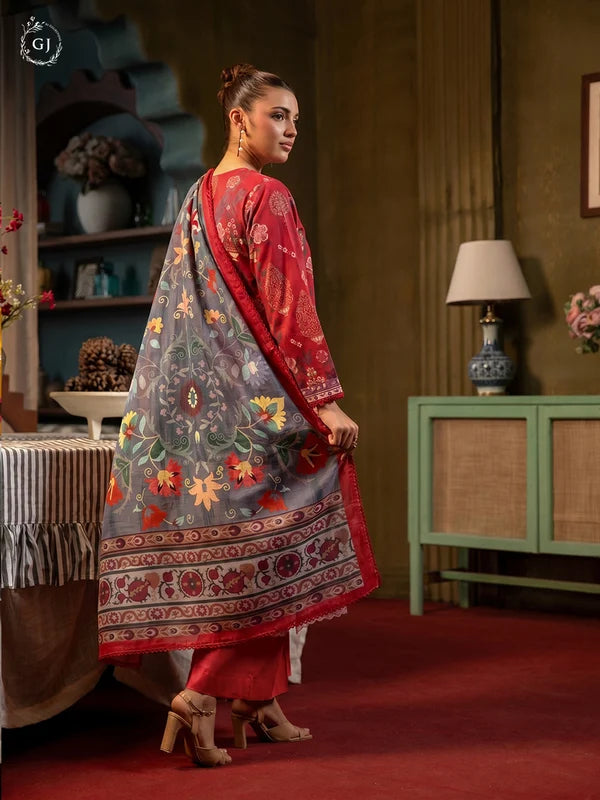 POPINN Khaddar 3-Piece Unstitched Suit