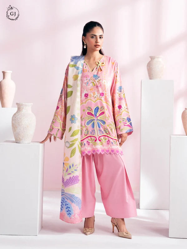 CHHERRY POP 3-Piece Unstitched Digital Printed Linen Suit | Fall-Winter Collection