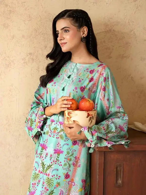 2 Piece Unstitched Bana Dora Linen Suit for Women – Printed Shirt & Trouser