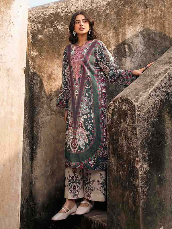 SIAN 2-Piece Unstitched Digital Printed Fancy Linen Suit