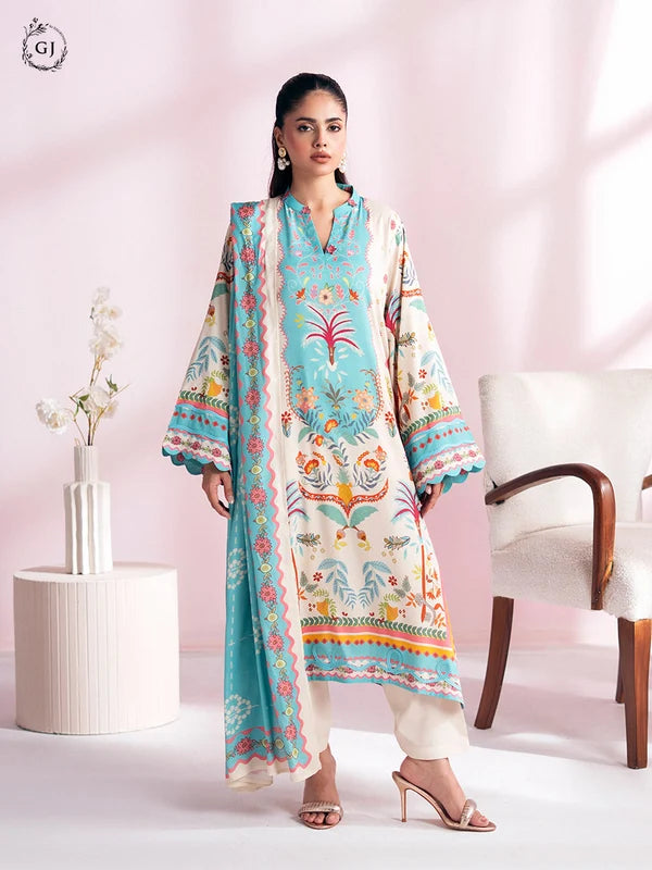CHHERRY POP 3-Piece Unstitched Digital Printed Linen Suit | Fall-Winter Collection