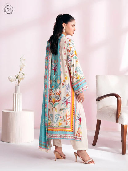 CHHERRY POP 3-Piece Unstitched Digital Printed Linen Suit | Fall-Winter Collection