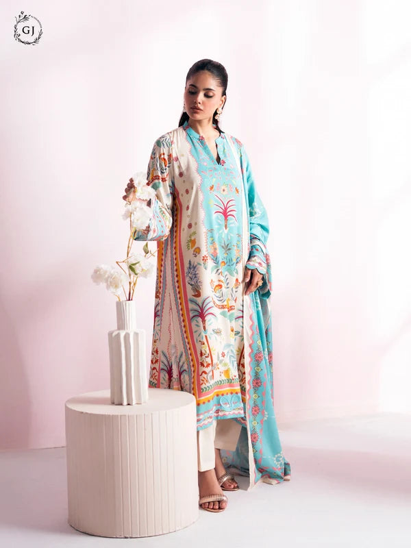 CHHERRY POP 3-Piece Unstitched Digital Printed Linen Suit | Fall-Winter Collection