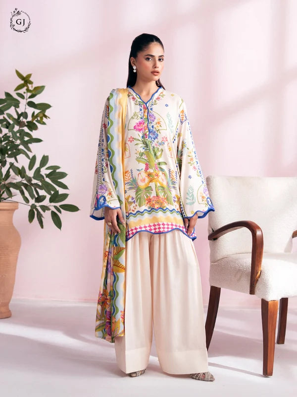 CHHERRY POP 3-Piece Unstitched Digital Printed Linen Suit | Fall-Winter Collection