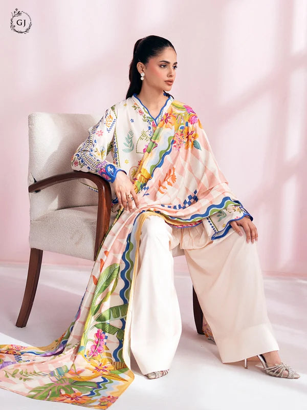 CHHERRY POP 3-Piece Unstitched Digital Printed Linen Suit | Fall-Winter Collection
