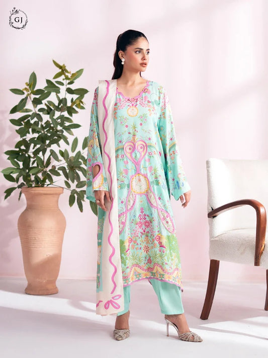 CHHERRY POP 3-Piece Unstitched Digital Printed Linen Suit | Fall-Winter Collection