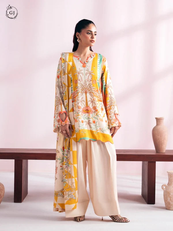 CHHERRY POP 3-Piece Unstitched Digital Printed Linen Suit | Fall-Winter Collection