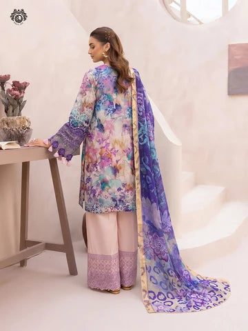 Lamhy 3-Piece Unstitched Embroidered Lawn Suit