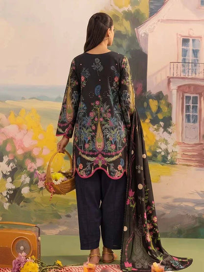 COZY BLOOMS 3-Piece Digital Printed Slub Khaddar Suit