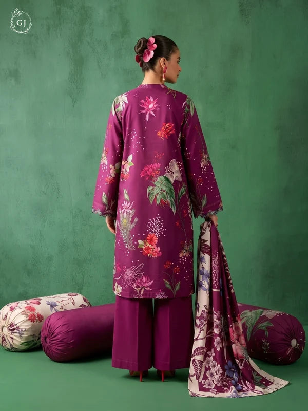 TASSELS Digital Printed Slub Khaddar 3-Piece Unstitched Suit