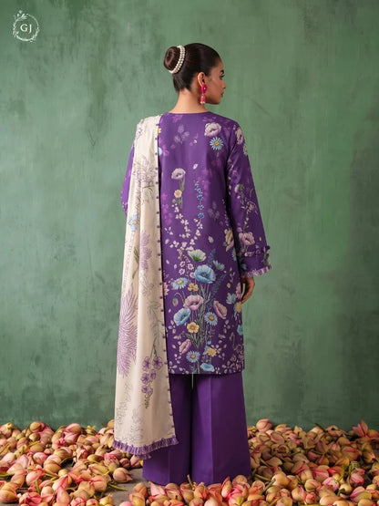 TASSELS Digital Printed Slub Khaddar 3-Piece Unstitched Suit