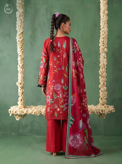 TASSELS Digital Printed Slub Khaddar 3-Piece Unstitched Suit