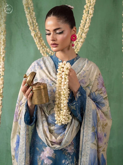 TASSELS Digital Printed Slub Khaddar 3-Piece Unstitched Suit