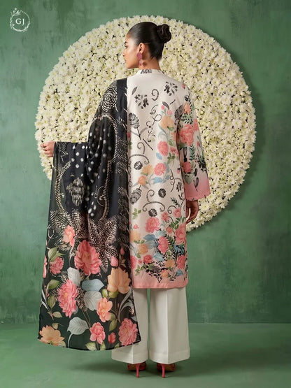 TASSELS Digital Printed Slub Khaddar 3-Piece Unstitched Suit