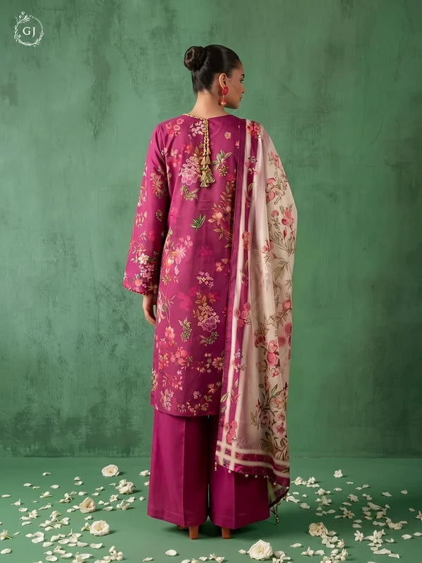 TASSELS Digital Printed Slub Khaddar 3-Piece Unstitched Suit