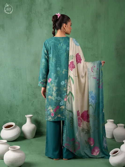 TASSELS Digital Printed Slub Khaddar 3-Piece Unstitched Suit