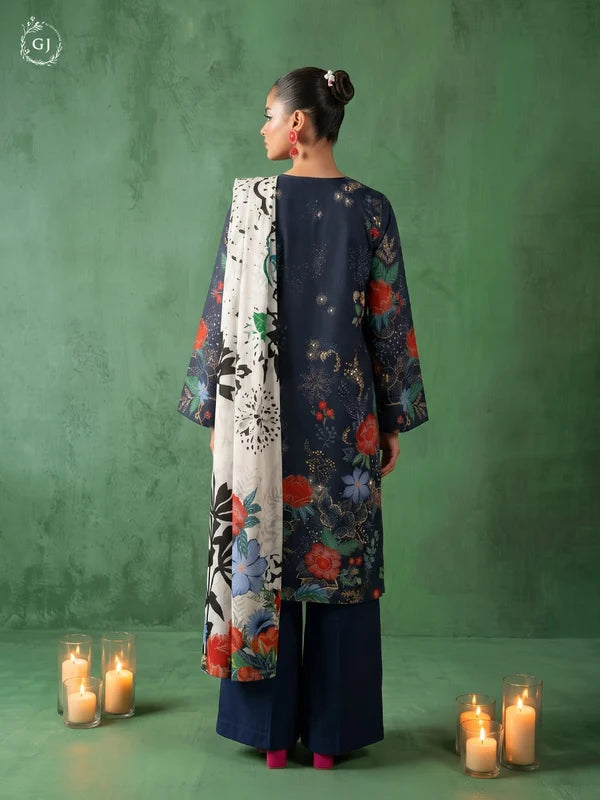 TASSELS Digital Printed Slub Khaddar 3-Piece Unstitched Suit