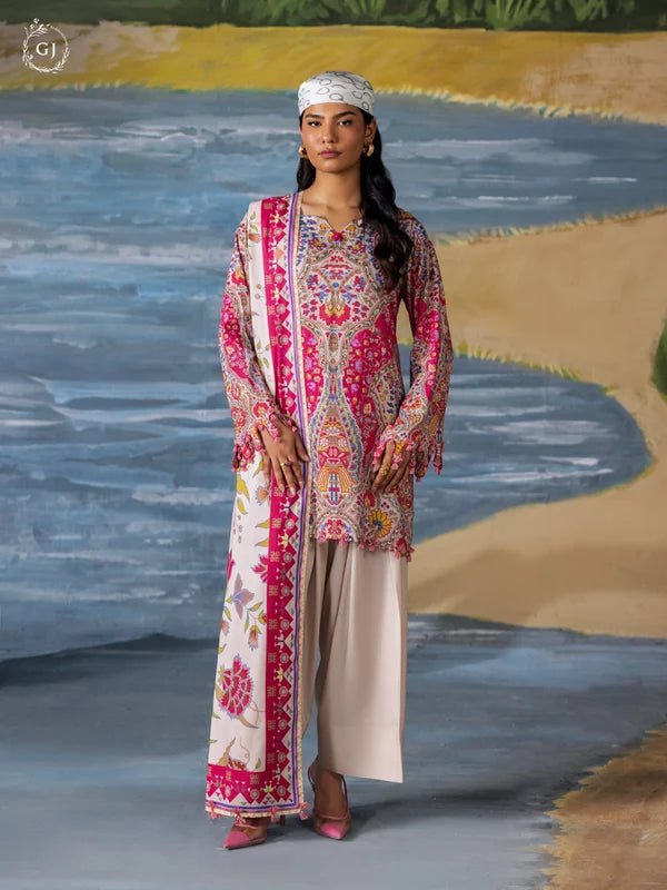 FREYA 3-Piece Unstitched Digital Printed Linen Suit | Fall-Winter Collection