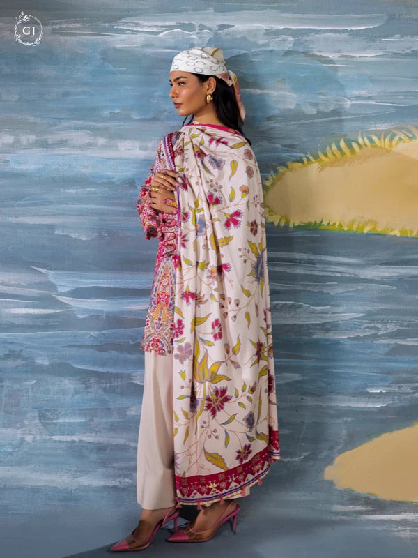 FREYA 3-Piece Unstitched Digital Printed Linen Suit | Fall-Winter Collection