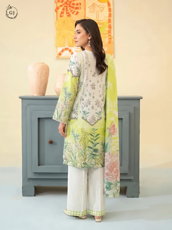 POPINN Digital Printed Khaddar 3-Piece Unstitched Suit