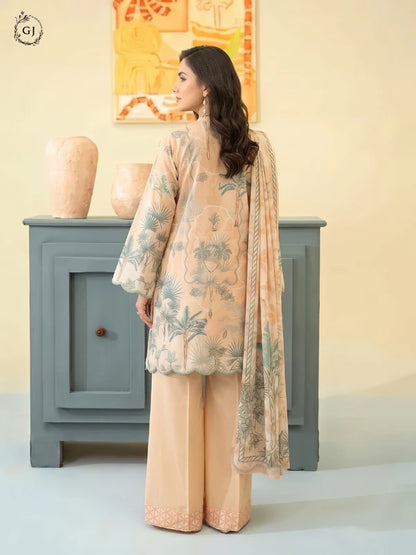 POPINN Digital Printed Khaddar 3-Piece Unstitched Suit