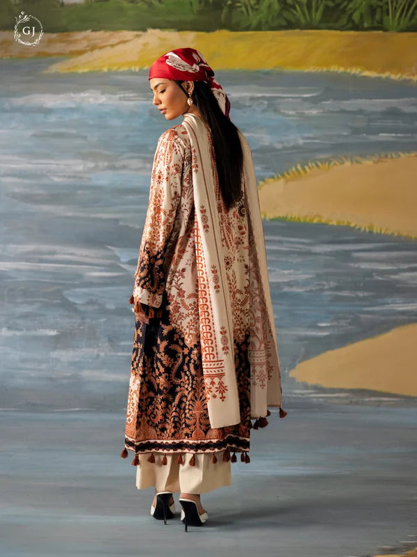 FREYA 3-Piece Unstitched Digital Printed Linen Suit | Fall-Winter Collection