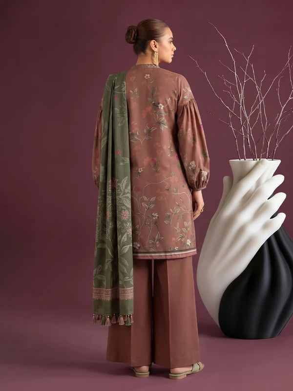 NAFASAT 3-Piece Unstitched Digital Printed Premium Staple Cotrise Suit