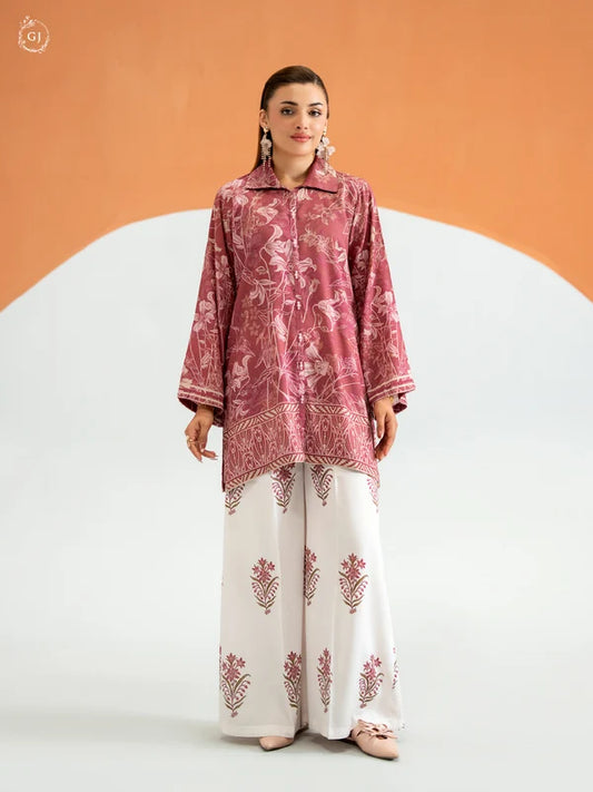 2 Piece Unstitched Bana Dora Linen Suit for Women – Printed Shirt & Trouser