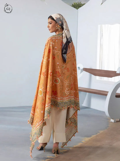 FREYA 3-Piece Unstitched Digital Printed Linen Suit | Fall-Winter Collection