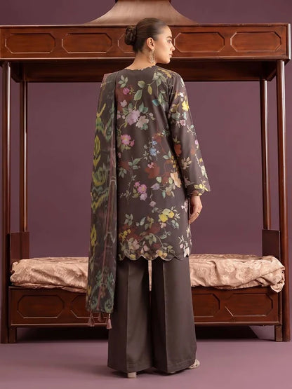NAFASAT 3-Piece Unstitched Digital Printed Premium Staple Cotrise Suit