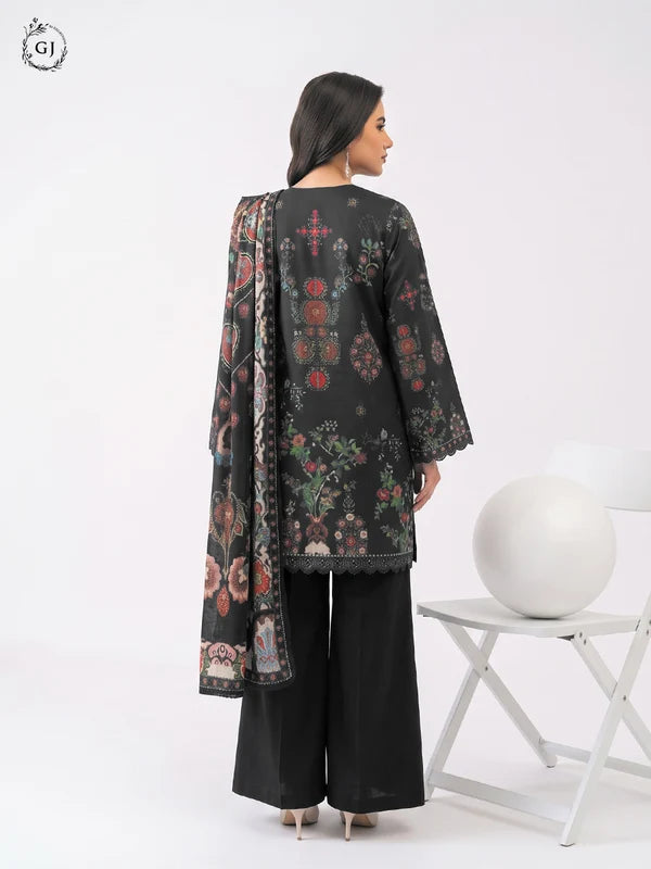 GULL RUSH Digital Printed Khaddar 3-Piece Unstitched Suit