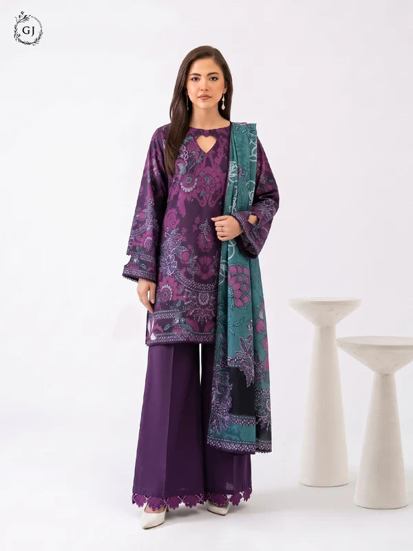 GULL RUSH Digital Printed Khaddar 3-Piece Unstitched Suit