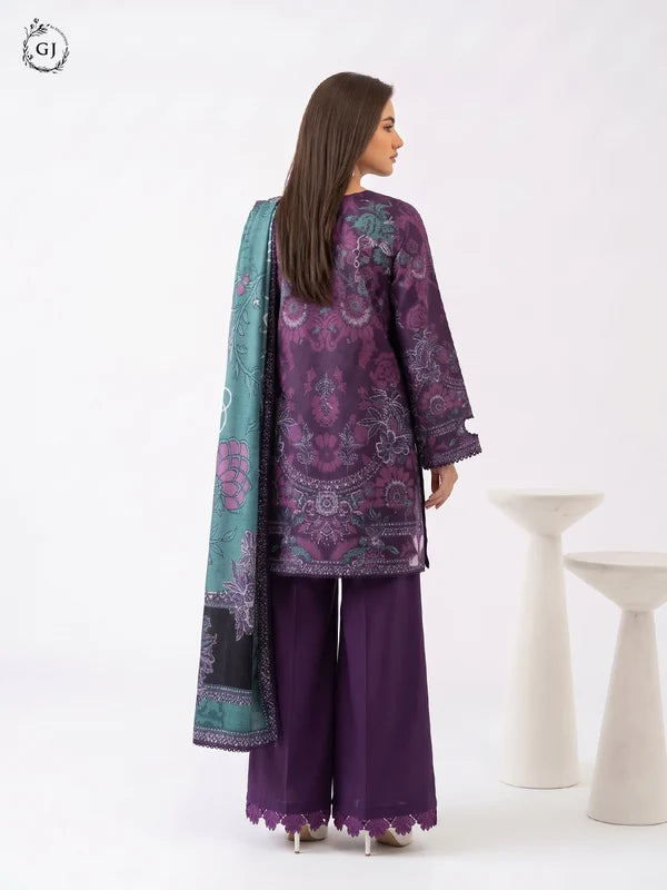 GULL RUSH Digital Printed Khaddar 3-Piece Unstitched Suit