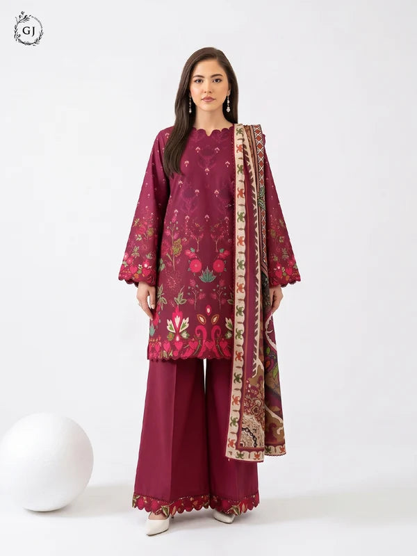 GULL RUSH Digital Printed Khaddar 3-Piece Unstitched Suit