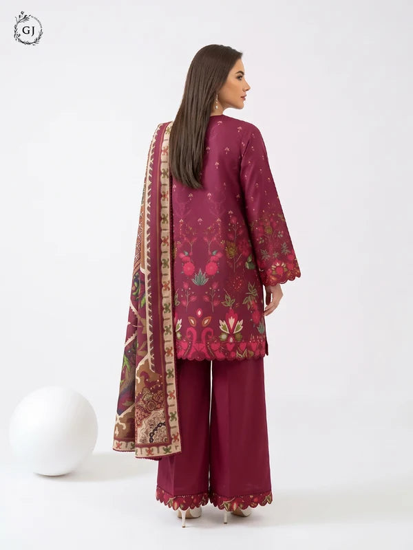 GULL RUSH Digital Printed Khaddar 3-Piece Unstitched Suit