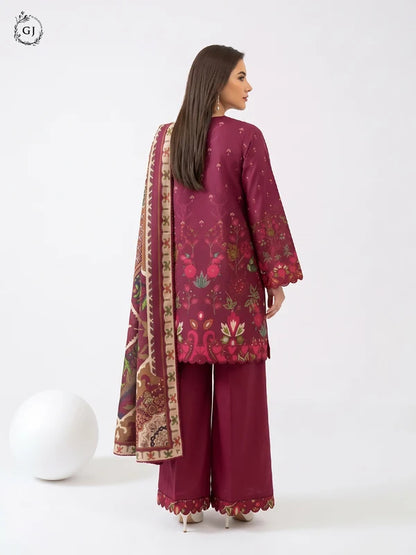 GULL RUSH Digital Printed Khaddar 3-Piece Unstitched Suit