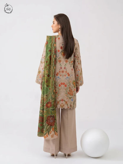 GULL RUSH Digital Printed Khaddar 3-Piece Unstitched Suit