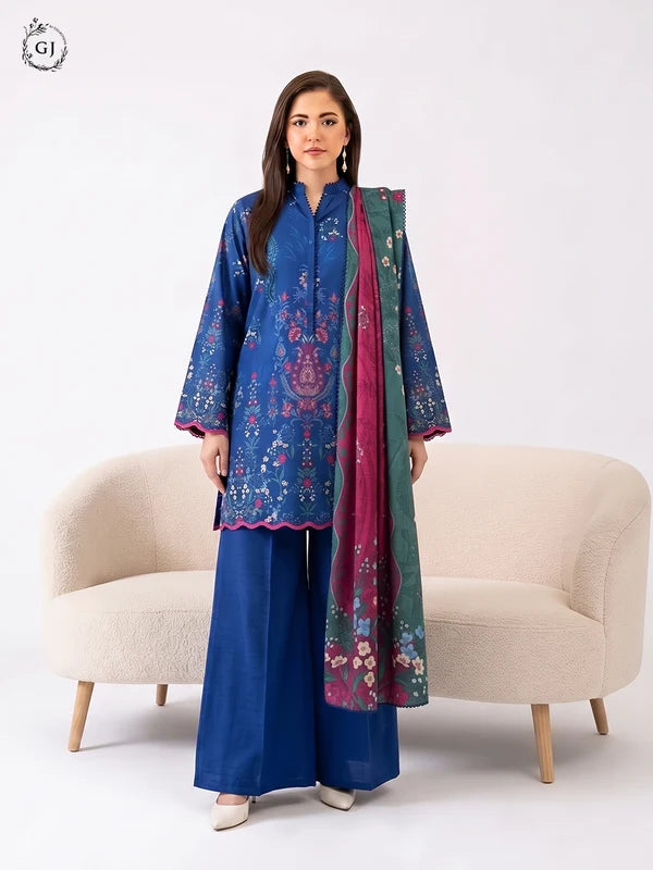 GULL RUSH Digital Printed Khaddar 3-Piece Unstitched Suit