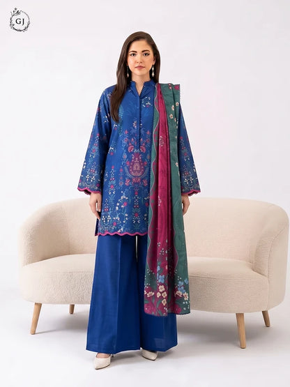 GULL RUSH Digital Printed Khaddar 3-Piece Unstitched Suit