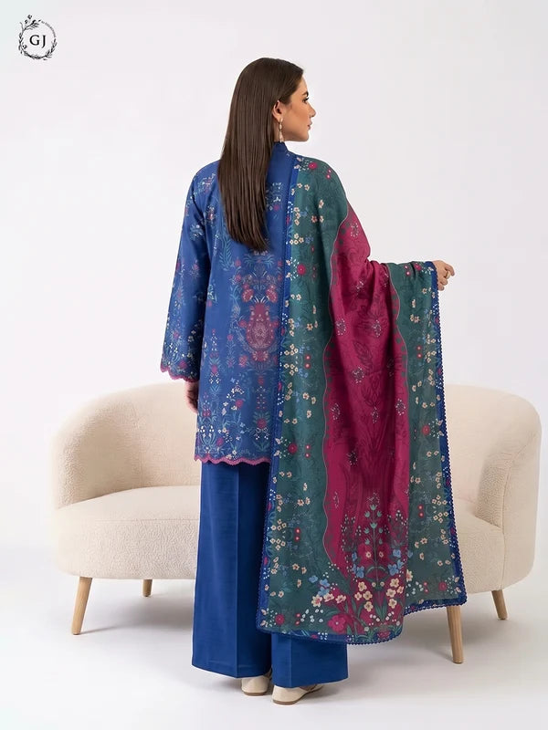 GULL RUSH Digital Printed Khaddar 3-Piece Unstitched Suit