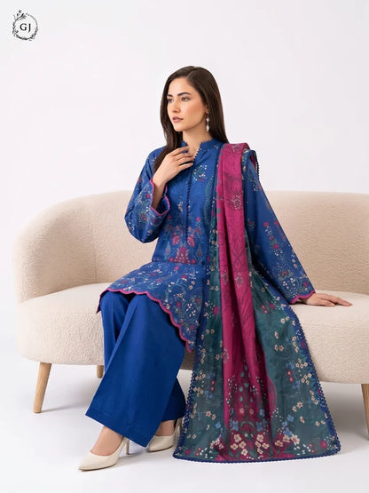 GULL RUSH Digital Printed Khaddar 3-Piece Unstitched Suit