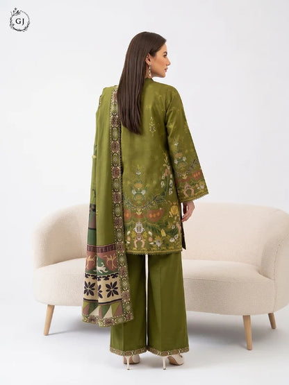 GULL RUSH Digital Printed Khaddar 3-Piece Unstitched Suit