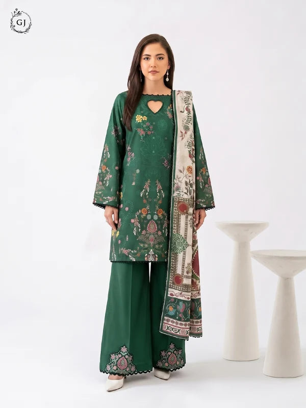 GULL RUSH Digital Printed Khaddar 3-Piece Unstitched Suit